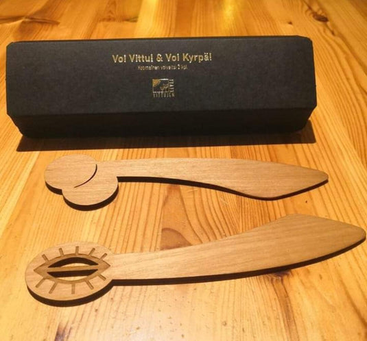 Voi Vittu! + Voi Kyrpä! -voiveitset lahjasetti – asiakkaan kuva arvostelusta (Jatta. F.)