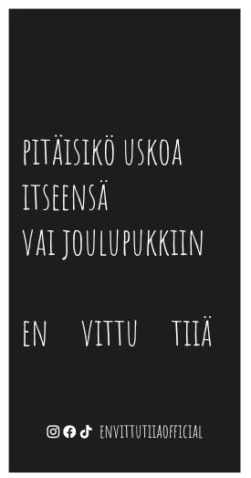 Image of En vittu tiiä - Jouluiset Suklaalevyt 100g