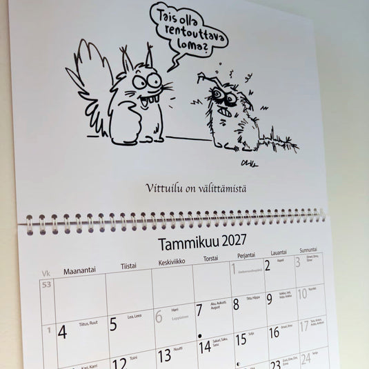 Vittujen kevät - Seinäkalenteri 2027 - Sanonnat ja manaukset