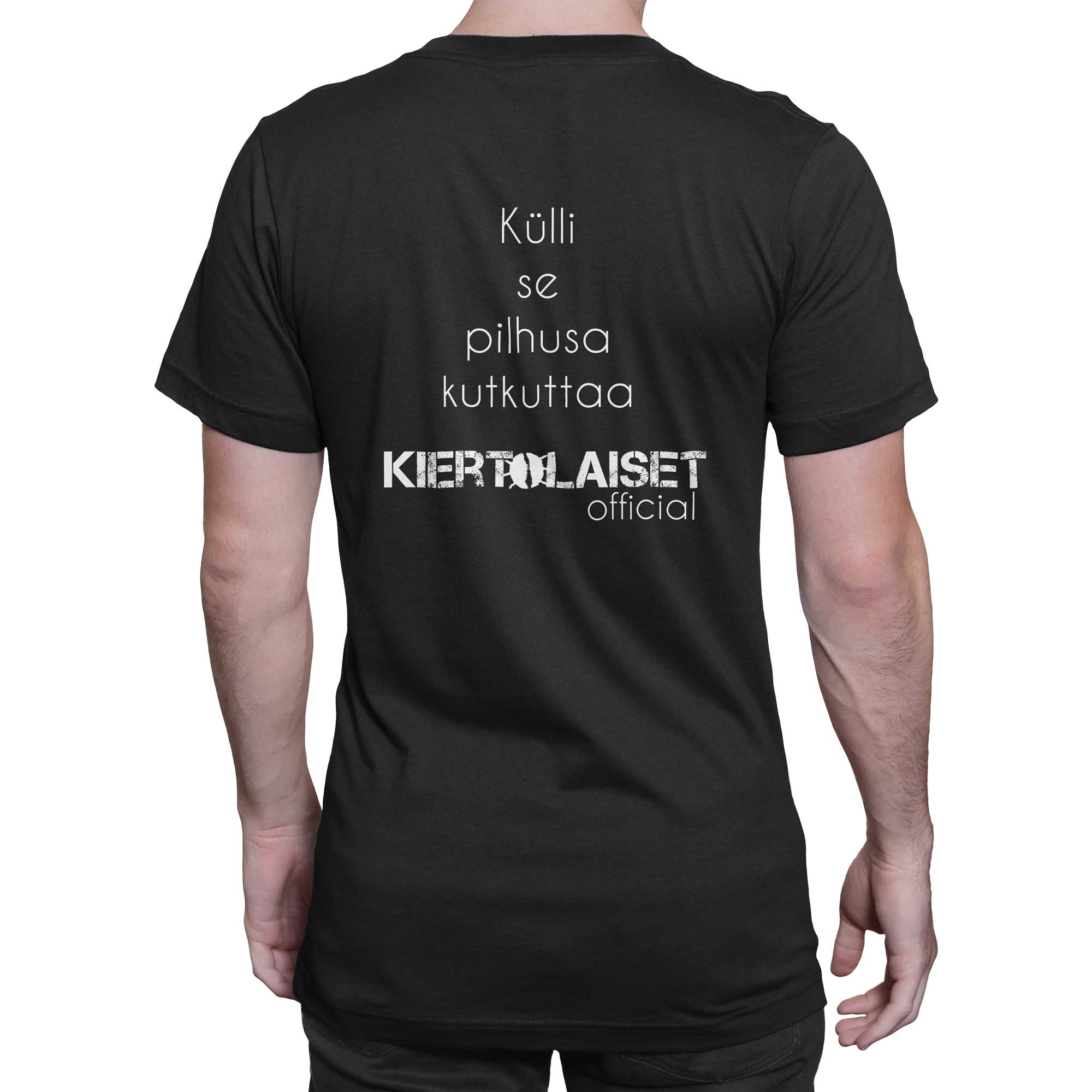 Image of Kiertolaiset: Külli se pilhusa kutkuttaa - T-paita, unisex (selkä) - Vittujen Kevät