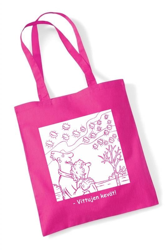 Vittujen kevät by J. Juntunen, 1-väri täyttö - kangaskassi - Vittujen Kevät