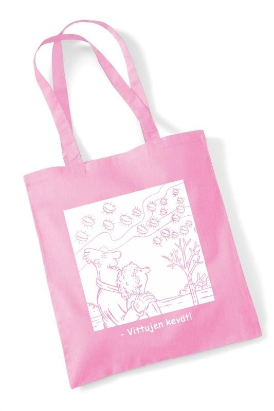 Image of Vittujen kevät by J. Juntunen, 1-väri täyttö - kangaskassi - Vittujen Kevät