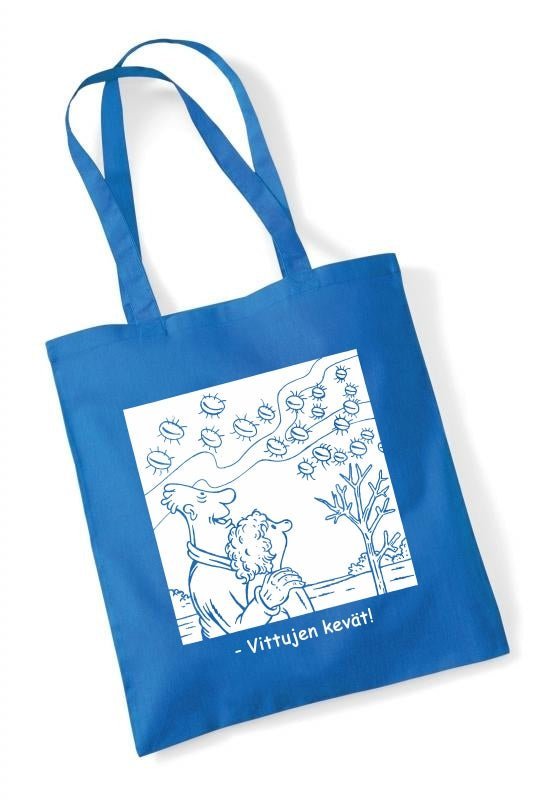 Image of Vittujen kevät by J. Juntunen, 1-väri täyttö - kangaskassi - Vittujen Kevät